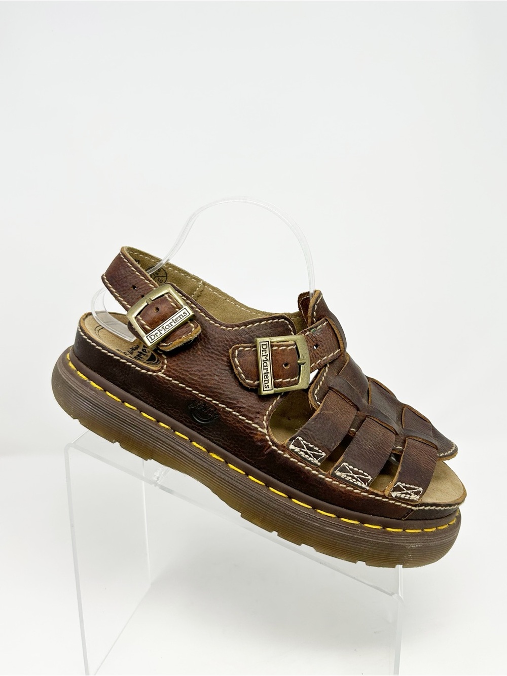 Dr. Martens Mens Fisherman Sandals Brown Double Buckle Platform Sole Size 10